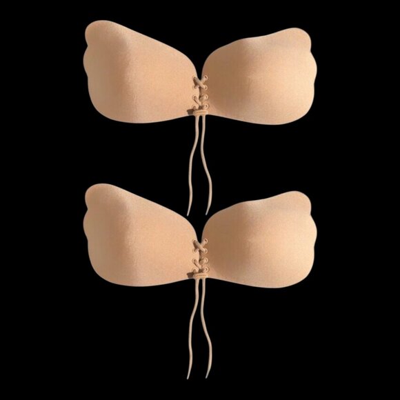 Self Adhesive Ultra-Lite Invisible Backless Push-up Bra, C Cup - Picture 1 of 3